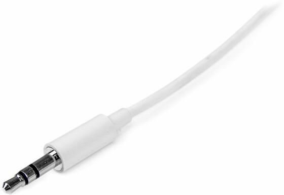 Slim 3,5 mm stereo audiokabel M/M (3 meter, wit)