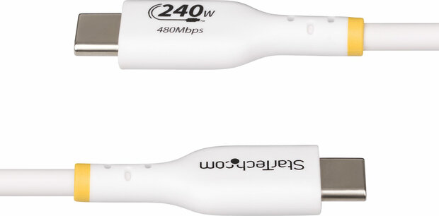 USB2EPR4MW USB-C Laadkabel (4 m, 240 Watt, USB-C M/M, Power Delivery 240 Watt, wit)