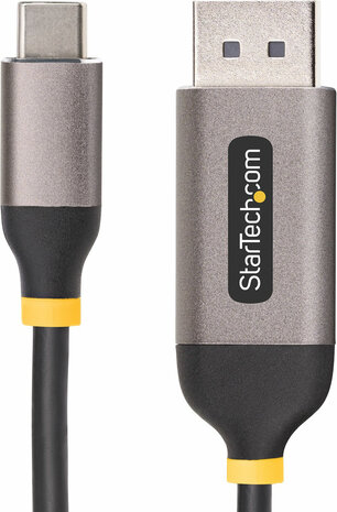 142-USBC-DP-8K-10F USB-C M naar DisplayPort Adapterkabel (3 m, 8K 60 Hz, USB 4, Thunderbolt 3, Thunderbolt 4, DisplayPort 1.4, 3 m, 8K 60 Hz support, 4K 144 Hz support, zwart/grijs)