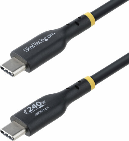 USB2EPR3M USB-C Laadkabel (3 m, 240 Watt, USB-C M/M, Power Delivery 240 Watt, zwart)