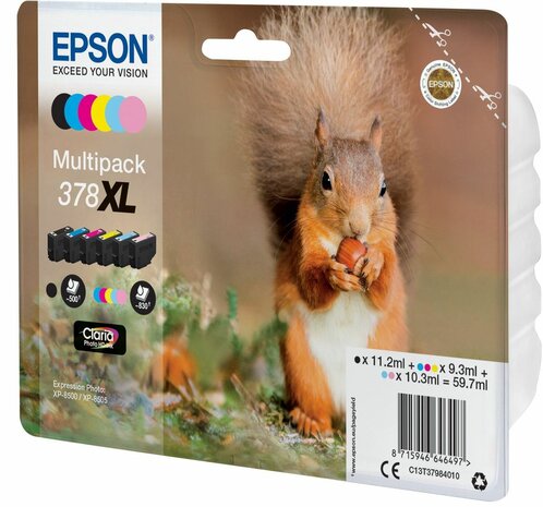 T3798 inkjetcartridges 378Xl multipack
