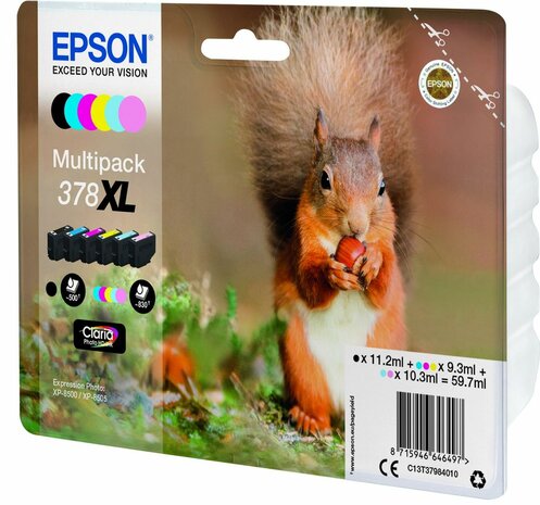 T3798 inkjetcartridges 378Xl multipack