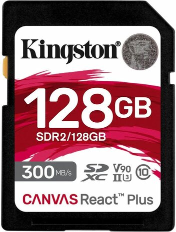 Canvas React Plus Flash memory card 128 GB (Video Class V90, UHS-II U3, Class 10, SDXC UHS-II)