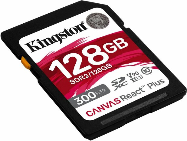 Canvas React Plus Flash memory card 128 GB (Video Class V90, UHS-II U3, Class 10, SDXC UHS-II)
