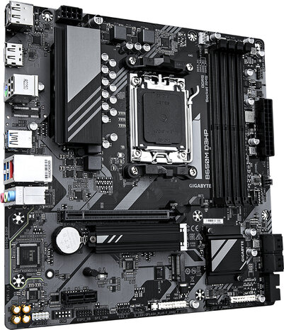 Socket AM5 : B650M D3HP (DDR5, M.2, 2 x DisplayPort, HDMI, mATX)