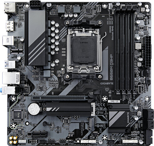 Socket AM5 : B650M D3HP (DDR5, M.2, 2 x DisplayPort, HDMI, mATX)