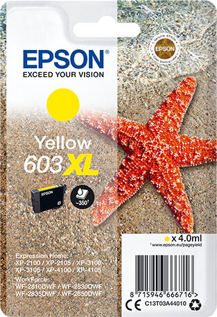 T03A4 inkjetcartridge 603XL geel