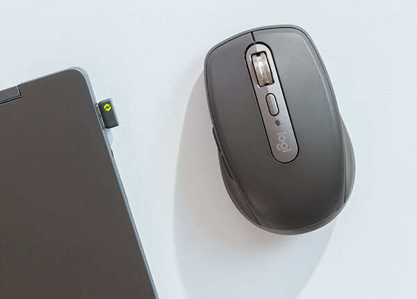 MX Anywhere 3S for Business Mouse (6 knoppen, Bluetooth + Logi Bolt USB-receiver, grafiet)