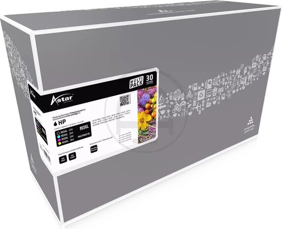 953XL inkjetcartridges multipack (zwart + 3 kleuren, 4 x 1600 afdrukken, compatibel)