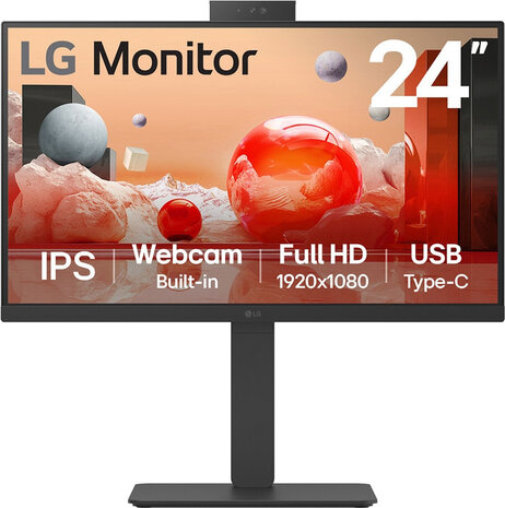 24BA850-B LED 24&quot;, 1920 x 1080 Full HD, 100 Hz, IPS, 1300:1, 5 ms, HDMI, DisplayPort, USB-C, speakers