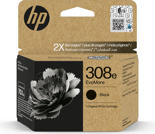 308E Evomore inkjetcartridge zwart (320 afdrukken)