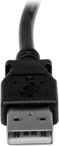 USB 2.0 A naar linkse hoek B M/M kabel (2 meter, zwart)