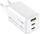 Fast Charger 65 Watt (1 x USB-A en 2 x USB-C, GaN technology)