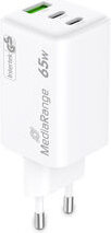 Fast Charger 65 Watt (1 x USB-A en 2 x USB-C, GaN technology)
