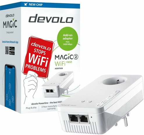 Magic 2 WiFi next Bridge (GBLAN, HomeGrid, 802.11a/b/g/n/ac, dual band, wall-pluggable)