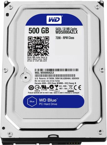 500 GB WD Blue WD5000AZLX (SATA 6 Gb/s, 7200 rpm, 32 MB cache)