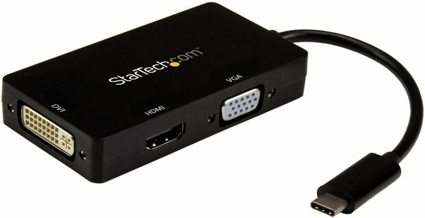 USB-C Multiport Adapter : USB-C naar HDMI, DVI en VGA
