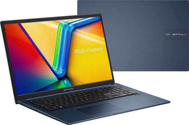VivoBook 17 X1704VA-AU200W (Intel Core i3-1315U, 17,3&quot; Full HD, 8 GB RAM, 512 GB PCIe NVMe SSD, Intel UHD Graphics, Windows 11 Home, Wifi 5, BlueTooth 5.1, USB-C, HDMI, blauw, Azerty)