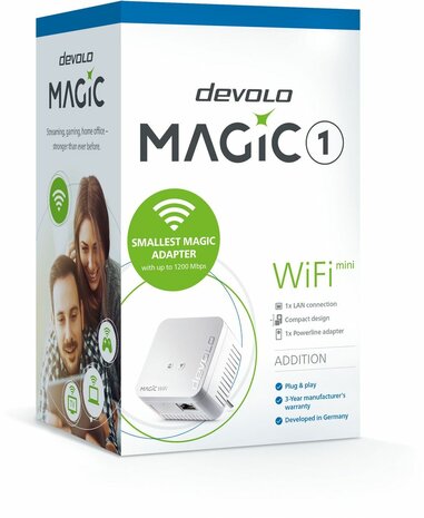 Magic 1 WiFi mini Bridge (HomeGrid, 802.11b/g/n, 2,4 GHz, wall-pluggable)