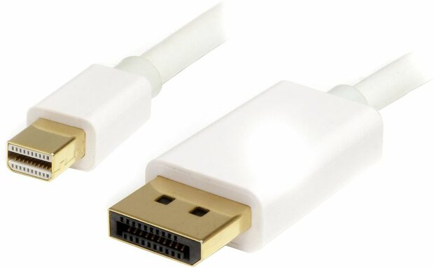 Mini DisplayPort naar DisplayPort kabel M/M (3 meter, wit)