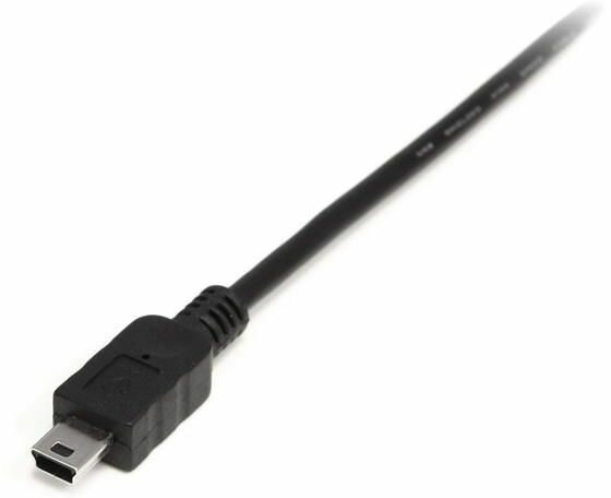 USB 2.0 kabel A naar mini B M/M (0,5 meter, zwart)