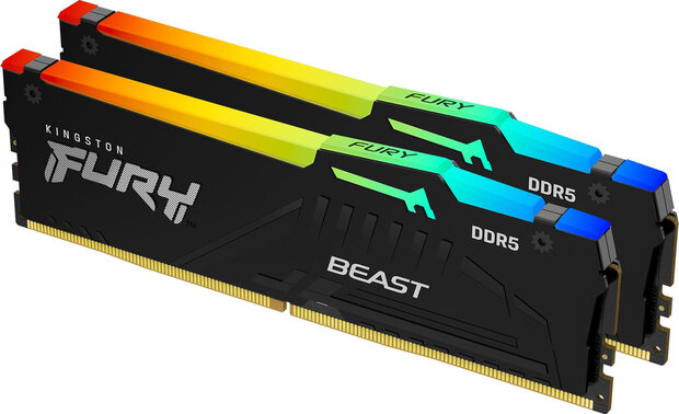 KF552C40BBAK2-32 FURY Beast RGB DDR5 kit 32 GB, DIMM 288-pin, 5200 MHz, PC5-41600, CL40 (2 x 16 GB)