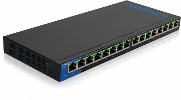 LGS116P Switch (unmanaged, 8 x 10/100/1000 poorten PoE + 8 x 10/100/1000 poorten, desktop, wall-mountable, PoE+)