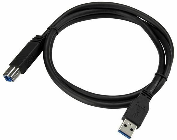 SuperSpeed USB 3.0 A naar B M/M kabel (1 meter, zwart)