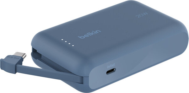 BoostCharge Power Bank 10K (10.000 mAh, 2 x USB-C, 20 Watt, incl. USB-C kabel, blauw)