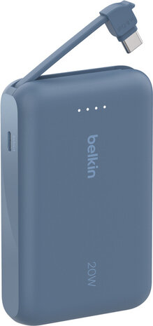 BoostCharge Power Bank 10K (10.000 mAh, 2 x USB-C, 20 Watt, incl. USB-C kabel, blauw)