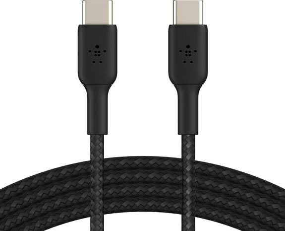 BoostCharge USB-kabel : 24 pin USB-C M naar 24 pin USB-C M (2 meter, zwart)