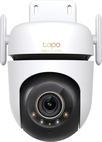 Tapo C530WS V2 Network surveillance camera (pan/tilt, outdoor, weatherproof, dag/nacht, 5 Mpix 2880 x 1620 3K, fixed focal, audio, Wi-Fi - 802.11ax, LAN 10/100, H.264)