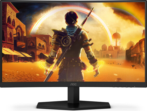 Gaming C24G42E LED curved 24&quot;, 1920 x 1080 Full HD 180 Hz, Fast VA, 3000:1, HDR10, 0,5 ms, 2 x HDMI, DisplayPort, speakers, zwart/rood