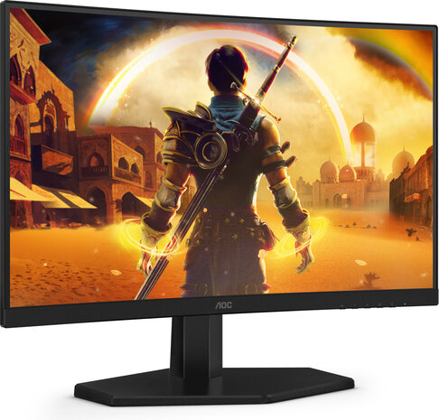 Gaming C24G42E LED curved 24&quot;, 1920 x 1080 Full HD 180 Hz, Fast VA, 3000:1, HDR10, 0,5 ms, 2 x HDMI, DisplayPort, speakers, zwart/rood