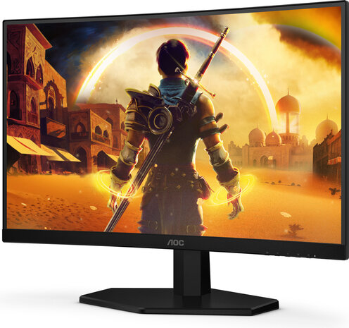 Gaming C24G42E LED curved 24&quot;, 1920 x 1080 Full HD 180 Hz, Fast VA, 3000:1, HDR10, 0,5 ms, 2 x HDMI, DisplayPort, speakers, zwart/rood