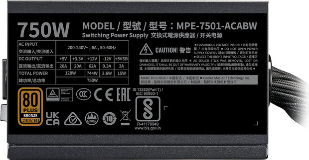 MWE Bronze V3 750 Watt (ATX 3.1)