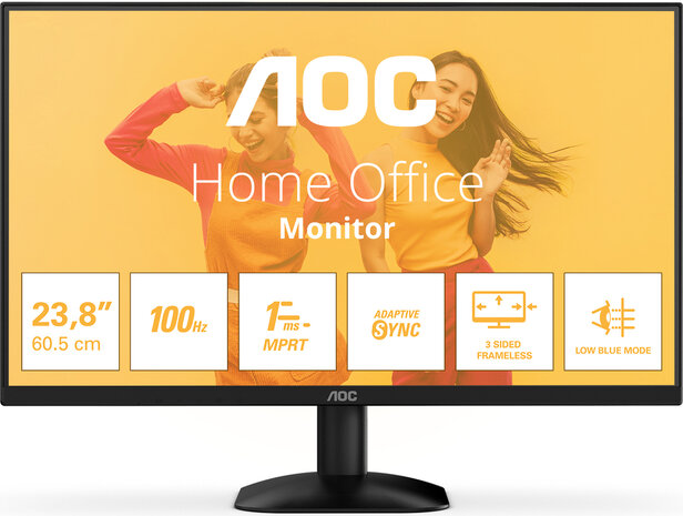 24B35HM2 LED 24&quot;, 1920 x 1080 Full HD 120 Hz, VA, 4000:1, 1 ms, HDMI, VGA, zwart