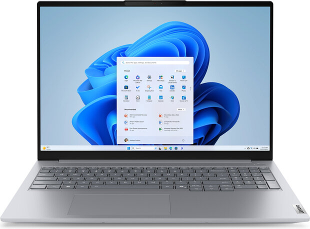 ThinkBook 16 G8 IRL 21SH (Intel Core 5-210H, Windows 11 Pro, Intel Graphics, 16 GB RAM, 512 GB SSD NVMe, 16&quot; IPS 1920 x 1200, Wi-Fi 6E, Bluetooth, grijs, Azerty)