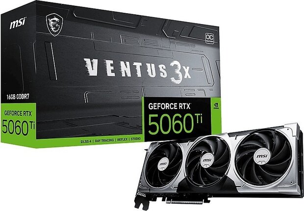 Geforce RTX 5060Ti Ventus 3X OC (16 GB, 3 x DisplayPort, HDMI)