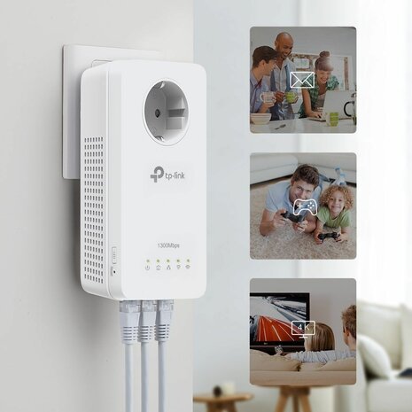 TL-WPA8631P KIT Powerline Wi-Fi Kit (GigE, HomePlug AV, IEEE 1901, 802.11a/b/g/n/ac, dual band)