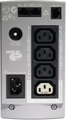 BK500EI Back-UPS CS 500 VA, met USB en seri&euml;le connectie