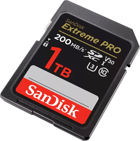 Extreme Pro Flash memory card 1000 GB (Video Class V30 / UHS-I U3 / Class 10, SDXC UHS-I)
