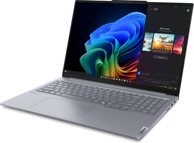 ThinkBook 16 G7 QOY 21NH (Snapdragon X Plus X1P-42-100 , Windows 11 Pro on ARM, Qualcomm Adreno, 16 GB RAM, 512 GB SSD NVMe, 16&quot; IPS 1920 x 1200, Bluetooth, Wi-Fi 7, grijs, Azerty)