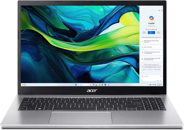 Aspire Go 15 AG15-42P-R6KK (15,6&quot; Full HD IPS, AMD Ryzen 5-5625U, 32 GB DDR4, 512 GB PCIe NVMe SSD, AMD Radeon RX Vega 7, Windows 11 Home, grijs, Azerty)