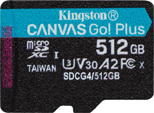 Canvas Go! Plus Flash memory card 512 GB (A2, Video Class V30, UHS-I U3, Class 10, microSDXC UHS-I)