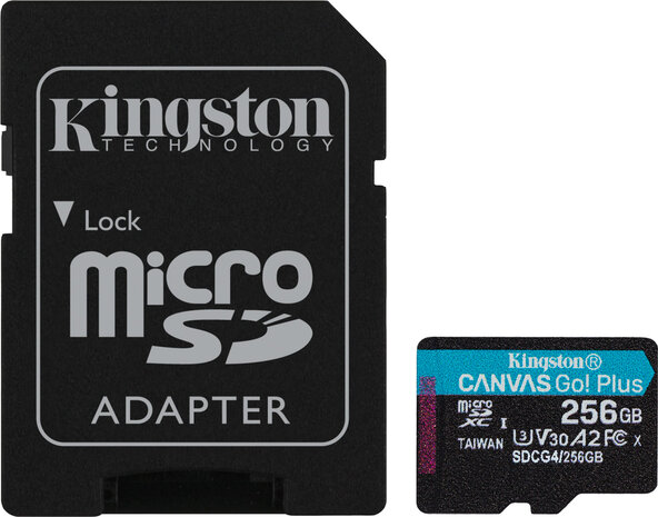 Canvas Go! Plus Flash memory card 256 GB (A2, Video Class V30, UHS-I U3, Class 10, microSDXC UHS-I)