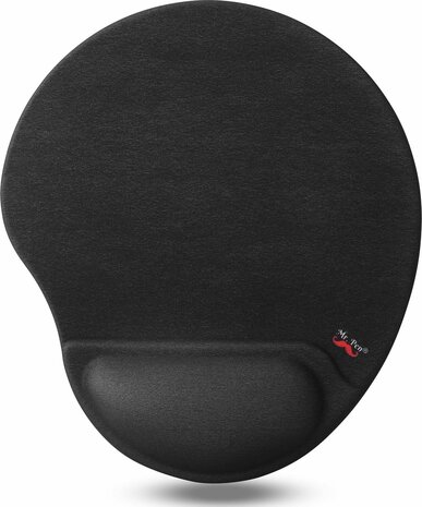 Ergonomische muismat met polssteun (22 x 25 cm, zwart)