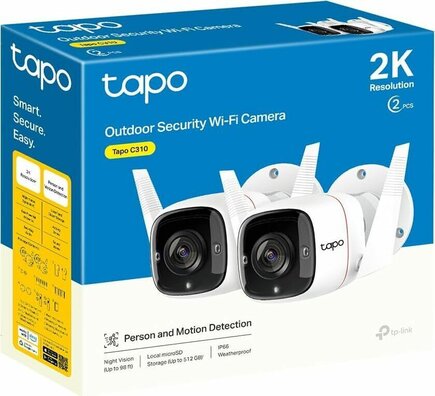 TAPO C310P2 (WiFi, 3 Mpix, 2-way audio, infrarood)