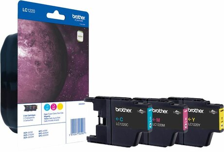 LC1220 inkjetcartridges rainbow (cyaan, magenta en geel)