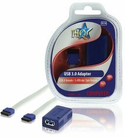 USB 3.0 adapter (USB A F naar SATA data 7-pin F, vergulde pluggen)
